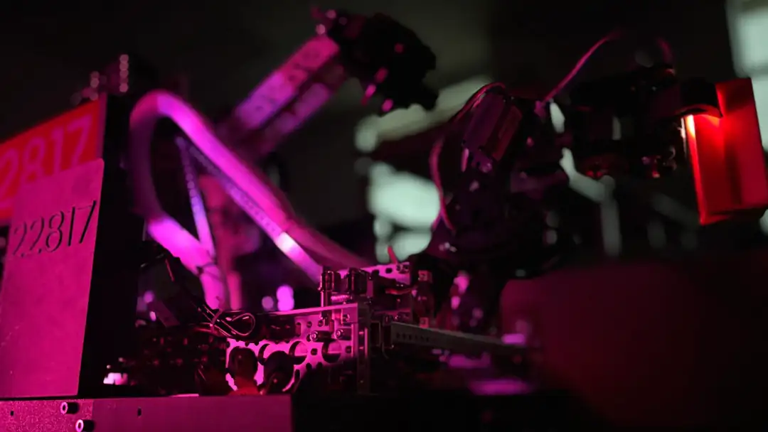 Photo of our robot holding a sample